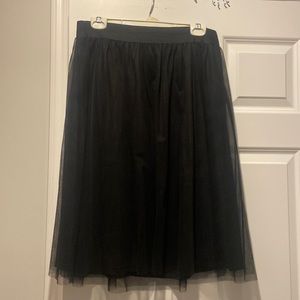 Express black tulle skirt